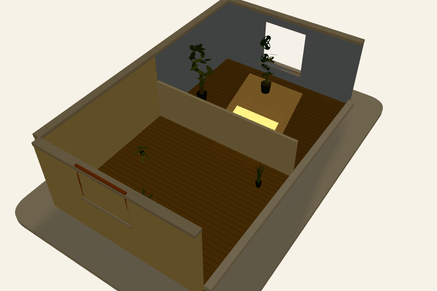 Garden apartment seen from north-east on 15 October 2026 at 17:00