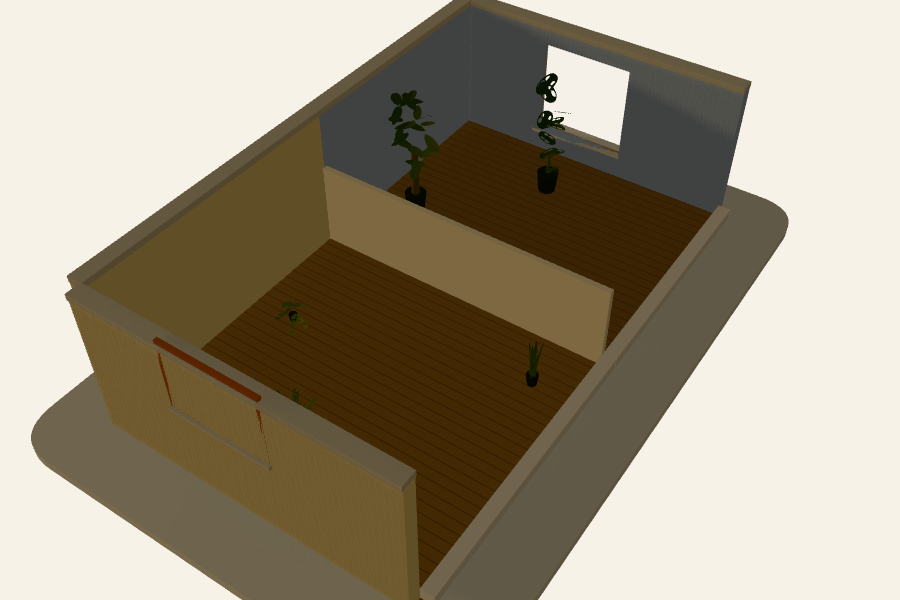 Garden apartment seen from north-east on 15 January 2026 at 09:30
