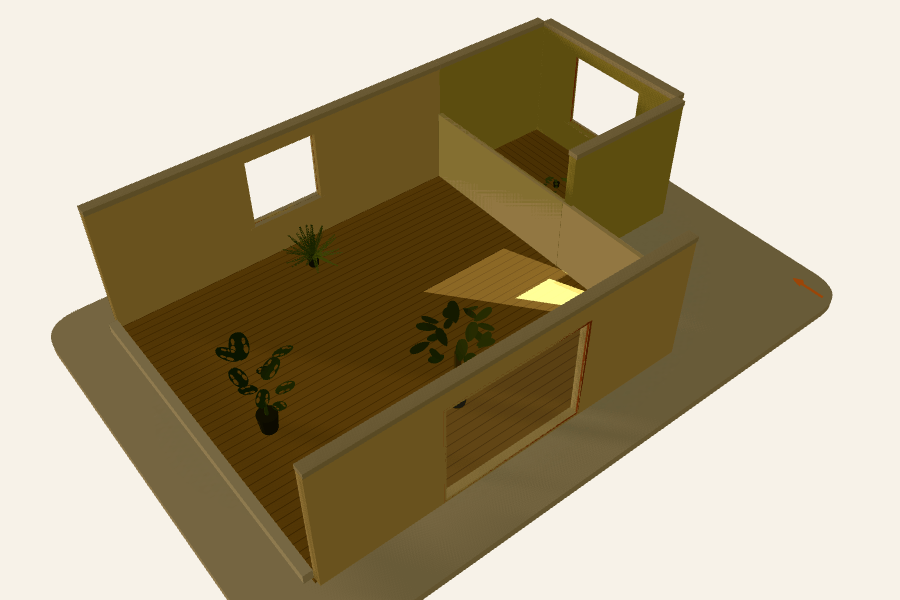 Roof terrace apartment seen from north-east on 15 January 2026 at 09:30